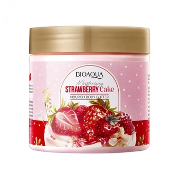 Крем батер для тіла зволожуючий BIOAQUA Strawberry Cake Nourish Body Butter , з полуницею, 200 г