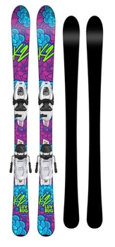 Лижі гірські комплект для підлітків K2 LUV BUG+FDT 4.5 112см Multicolor/black (10B0807.109.1+10B1019.109.1)