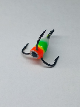 Крючок Тройник MUSTAD № 12 3D глазок с эпоксидом для балансиров 102P с фосфором,TRMS-12-E-102P