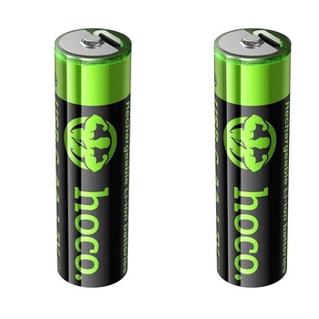 Аккумуляторные батарейки AA 2 шт HOCO JA3 rechargeable lithium battery (Li-ion, 860 mAh, 1.5v)