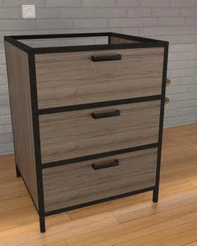 Тумба с ящиками в стиле лофт EcoLoft Сорано DSP-1326-4 Монтеверде