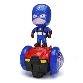 Игрушечная машинка-гироскутер Капитан Америка Captain America светодиодная с музыкальными эффектами игрушка на двух колесах