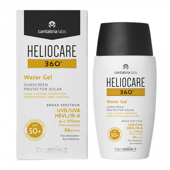 Сонцезахисний зволожуючий гель-флюїд Heliocare 360 Water Gel Sunscreen SPF50+ Cantabria Labs 50 мл