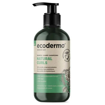 Шампунь Ecoderma для натуральных кудрей с экстрактом пшеницы и камелии Natural Curls 500 мл