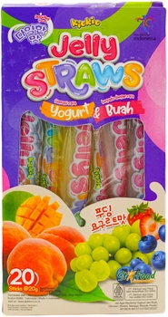 Желейки KIOKIO Straws Yogurt Assorted Mega Box 400 г (8997011281554)
