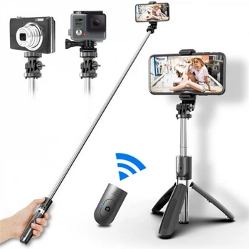 Універсальний штатив тринога для телефону Selfie Stick L02 Bluetooth селфи палиця Чорний