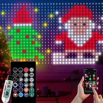 Светодиодная гирлянда-занавес RGB с USB-питанием 400 LED 3x2м с пультом ДУ для новогоднего декора бронзовый Снеговик