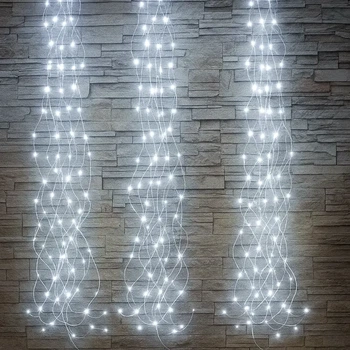 Гирлянда светодиодная Конский хвост 2 м 30 нитей 200 LED белый USB для новогоднего оформления динамический режим