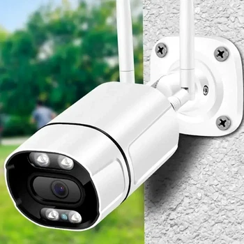 WIFI камера видеонаблюдения 3MP IP купольная с датчиком движения цветная 1920x1080 угол обзора 355 C16 TUYA цвет белый