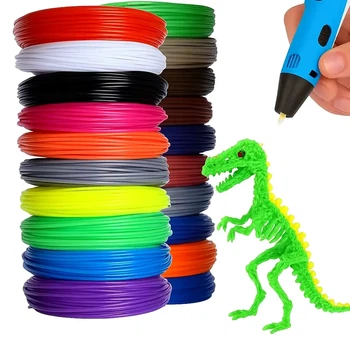 Пластик 3D PCL 20 кольорів по 5м багаторазові запаски для 3D ручок водонепроникні антистатичні властивості