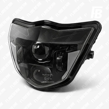 Фара головного світла 01 з ДХО для мотоциклів Yamaha WRF WR250F (2012+) WR450F (2015+) світлодіодна (LED) чорна