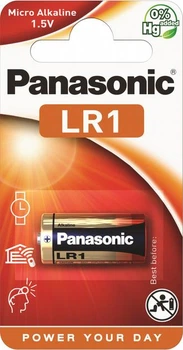 Батарейка Panasonic лужна LR1 (910А, MN9100) блістер, 1 шт (LR1L/1BE)