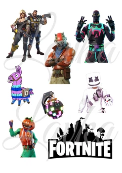 Декор на торт Фортнайт Fortnite вафельний папір для торта їстівний друк на вафельному папері харчова вафельна картинка щільна А4 202264204