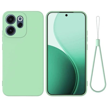 Силиконовый (TPU) чехол Deexe Silicone Case для OPPO Reno 15 F/FS - Green