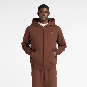Мужское коричневое худі New Balance Athletics French Terry Full Zip 52 (XL) (MJ53506ABJ)
