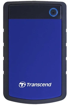 Зовнішній жорсткий диск 2.5" USB 1.0TB Transcend StoreJet 25H3B (TS1TSJ25H3B) ( чорний, синій ) 23925