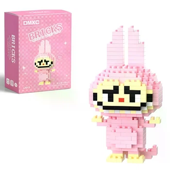3D-конструктор LABUBU Soft Pink, 150 деталей, для розвитку креативного мислення, Світло-рожевий
