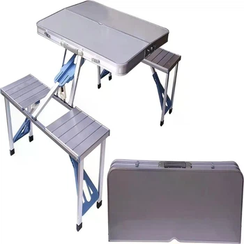 Раскладной стол со стульями Picnic Table, алюминиевый стол-чемодан для пикника и кемпинга