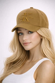 Молодіжна кепка з вишивкою Кельвин Кляйн (Calvin Klein) One-size 54-57см Коричневий