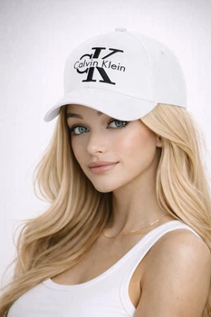 Молодіжна кепка з вишивкою Кельвин Кляйн (Calvin Klein) One-size 54-57см Білий