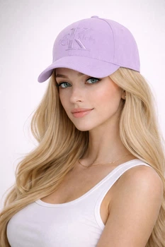Молодіжна кепка з вишивкою Кельвин Кляйн (Calvin Klein) One-size 54-57см Лавандовий
