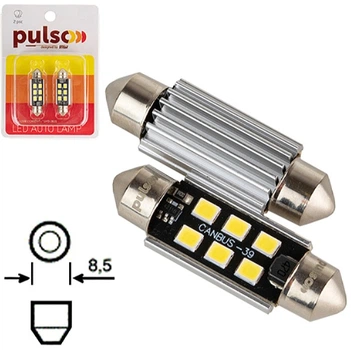 Лампа Pulso софитная LED C5W 39 мм CANBUS 9SMD-2835 12v 2.9W 315lm White (LP-39C5W)