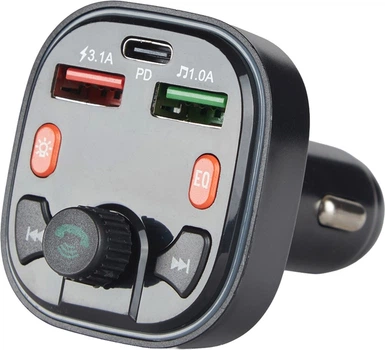 FM-трансмиттер Voin W-3305, 12-24V, 2 USB 3.1A, 1 PD 20W, BT5.3, Hands free, вольтметр
