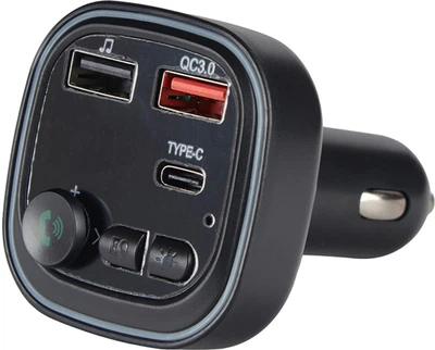 FM-трансмиттер Voin W-3304, 12-24V 2 USB QC3.0, 1 Type C, BT5.0, Hands free
