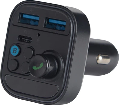 FM-трансмиттер Voin W-3318, 12-24V 2 USB 2.4A, PD 30W, BT5.0, Hands free, вольтметр