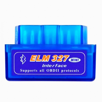 Автосканер OBD2 ELM327 Bluetooth 12В 45мА для диагностики автомобилей размер 48х30х25 мм