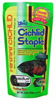 Корм Hikari Cichlid Staple medium 250g, гранулы 5-5,5мм для цихлид