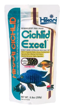 Корм Hikari Cichlid Excel medium 250g для малавийских цихлид, гранулы 5-5,5 мм