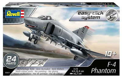Model do klejenia myśliwca Revell REV-03651 F-4 Phantom Skala 1:72 24 elementy (4009803895574)