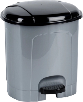 Kosz na śmieci Orion z pedałem plastikowy szary 5.5 l (8592381171445)