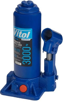 Домкрат гидравлический бутылочный Vitol 3 т 194-372 мм 3.33 кг (T90304 ДБ-03006)
