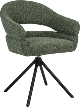 Стул для кухни и гостиной Vetro Mebe R-180 Зеленый мох/черный (R-180-green-moss/black)