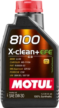 Моторна олива Motul 8100 X-Clean+ Efe 0W-30 1 л (111657)