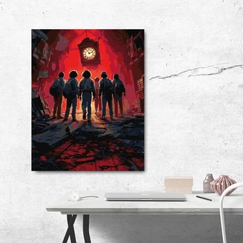 Картины по номерам 40*50 "Очень странные дела О.С.Д." №LW194-01, Оригами - готовый комплект с кистями и красками для рисования