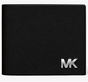 Чоловіче портмоне Michael Kors Cooper з сап'янової шкіри чорне