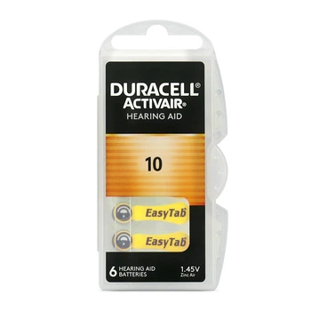 Батарейки Duracell Activair 10 (PR70) для слухового аппарата, 6 шт