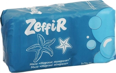 Мило тверде Zeffir екопак Морські Мінерали 5*70 г (4820182782879)