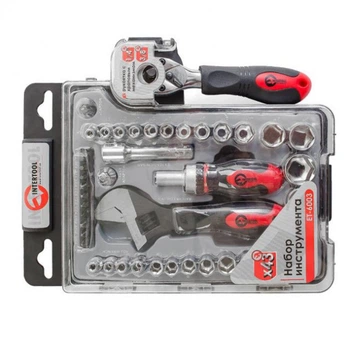 Набор инструмента 43 ед., 3/8" & 1/4", Cr-V "Intertool ET-6003"