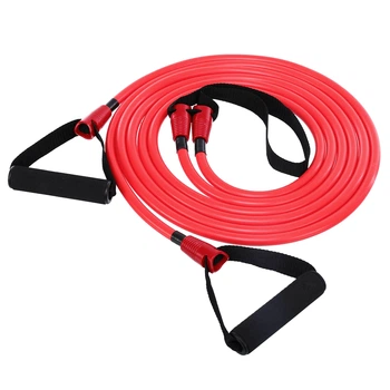 Тренажер для плавания с ручками для тренировки гребка 2,5м d-1,2см YINGFA TRAINING BELT красный PL-4047-Q5A