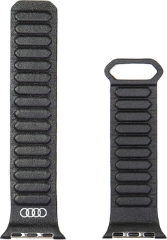Ремінець Audi Logo Genuine Ring для Apple Watch 44/45/46/49 mm Black (6955250228794)