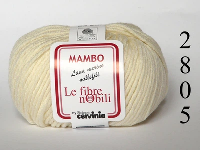 Мериносовая шерсть Мамбо 50г/80м, 100% меринос, мягкая нитка для шапок, шарфов, свитеров цвет 2805