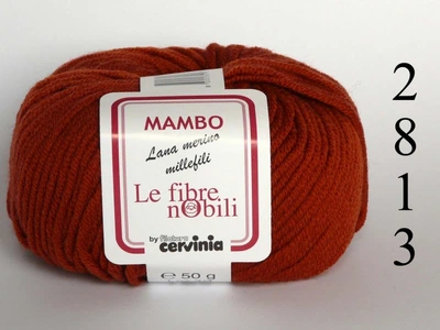 Мериносовая шерсть Мамбо 50г/80м, 100% меринос, мягкая нитка для шапок, шарфов, свитеров цвет 2813