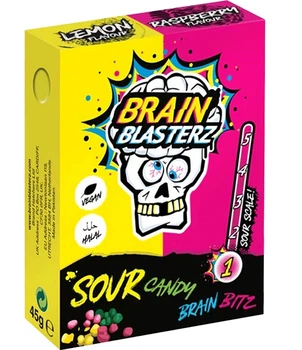 Кислі цукерки Brain Blasterz Sour Bitz Lemon Raspberry Лимон Малина 45г