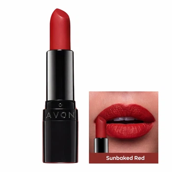 Кремова губна помада Avon "Speak Out" (Не мовчи!) Відтінок: Sunbaked Red/ Сміливий червоний, П'яна вишня 3.6 г Lipstick "Матовий ідеал"для губ