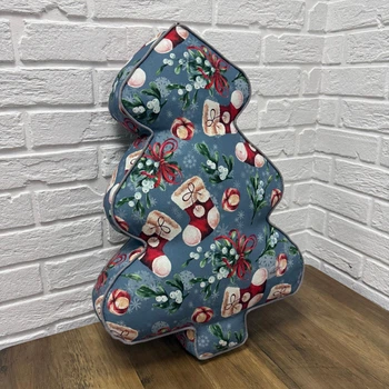 Подушка новогодняя Елка X-mas Red Socks 45х60 см синяя