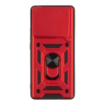 Чехол накладка Guard Shield Armor с кольцом для Xiaomi Redmi Note 14 5G Red